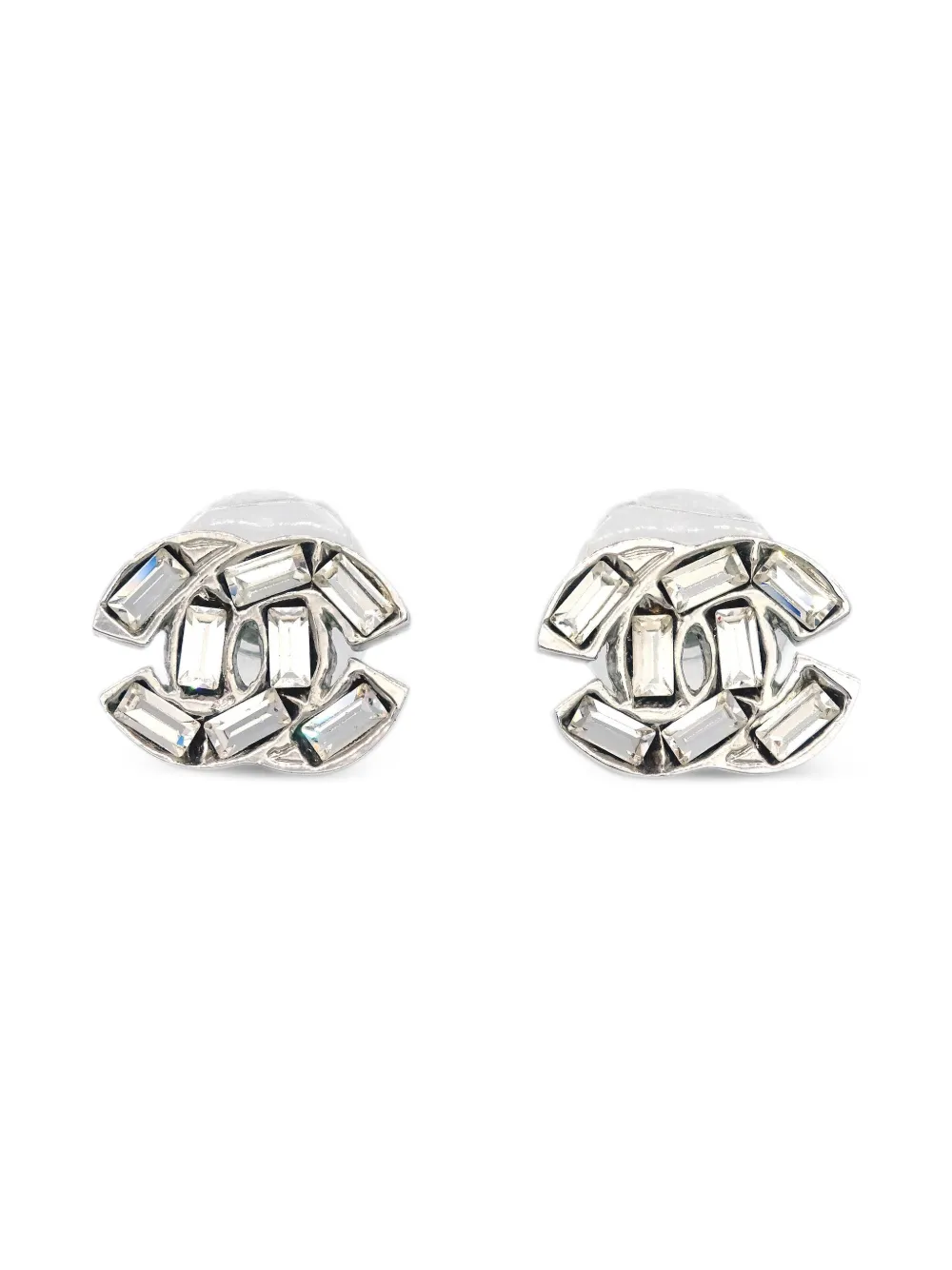 CHANEL Pre-Owned 2001 CC-logo earrings | Silver | Image 1