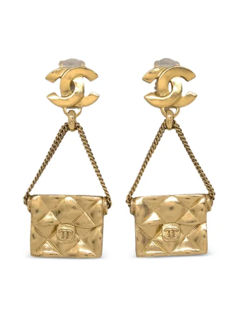 CHANEL Pre-Owned 2002 Dangle Handbag clip-on earrings