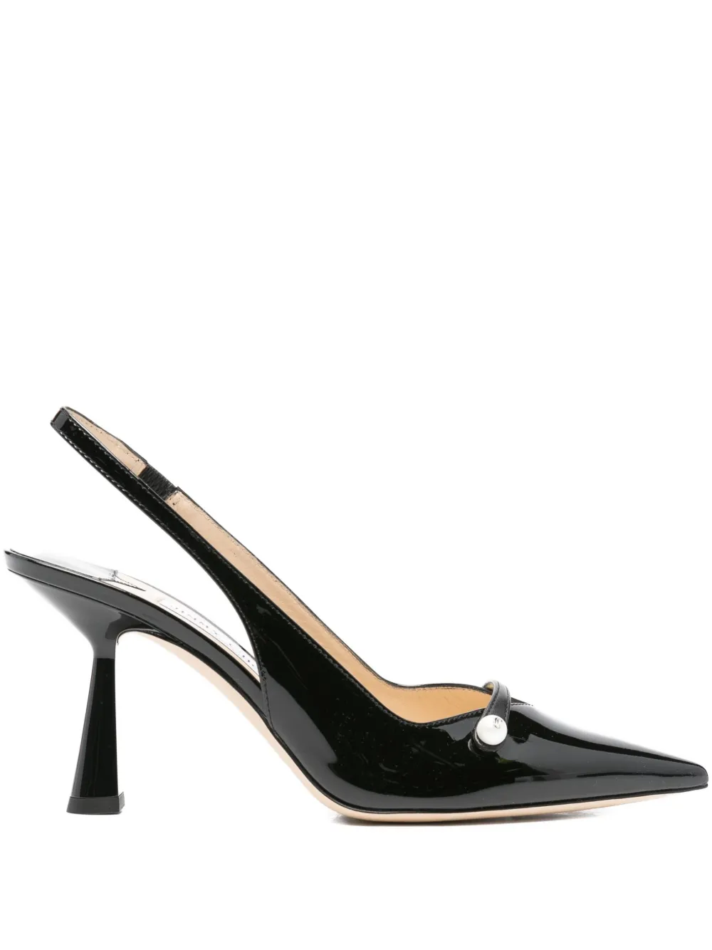 Jimmy Choo 85mm Amita slingback leather pumps Black