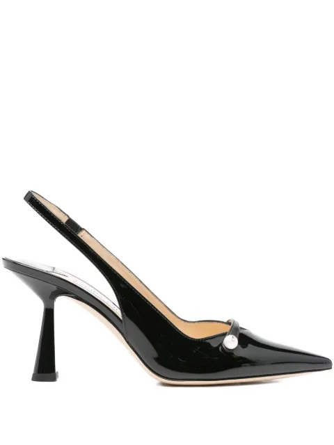 Jimmy Choo 85mm Amita slingback leather pumps