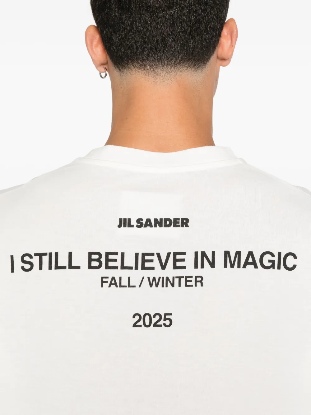 Jil Sander Katoenen T-shirt met lange mouwen Wit