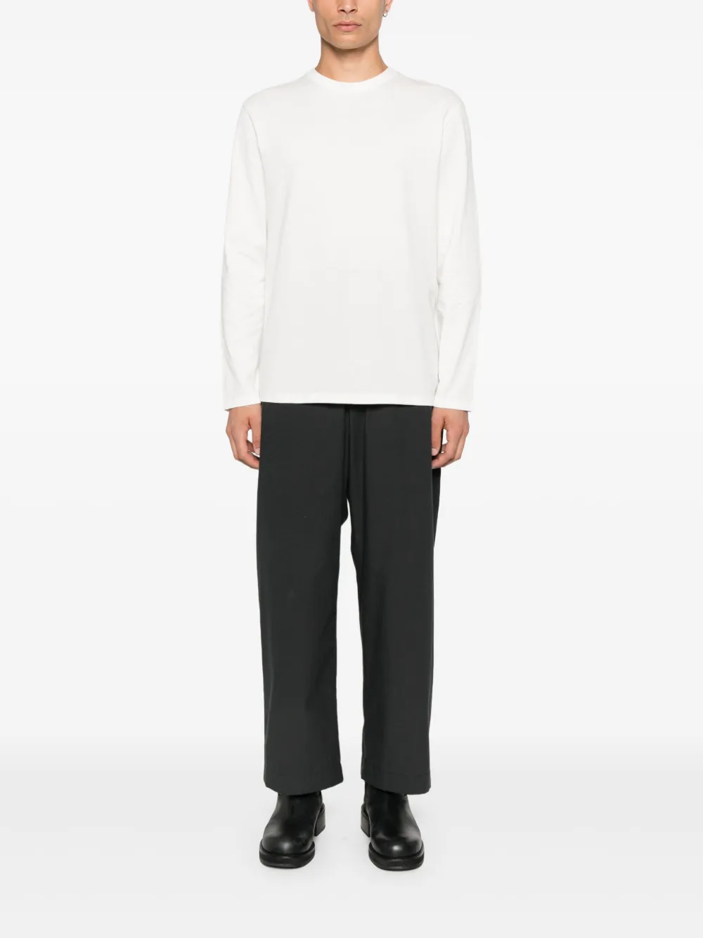 Jil Sander Katoenen T-shirt met lange mouwen Wit