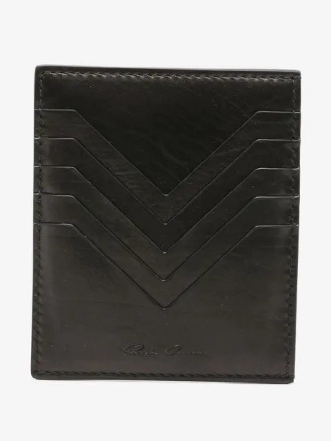 Rick Owens chevron-detail leather cardholder