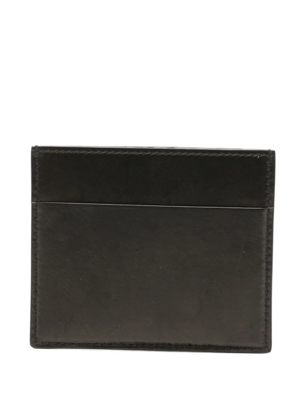 Rick Owens Leren pasjeshouder met chevron detail Zwart