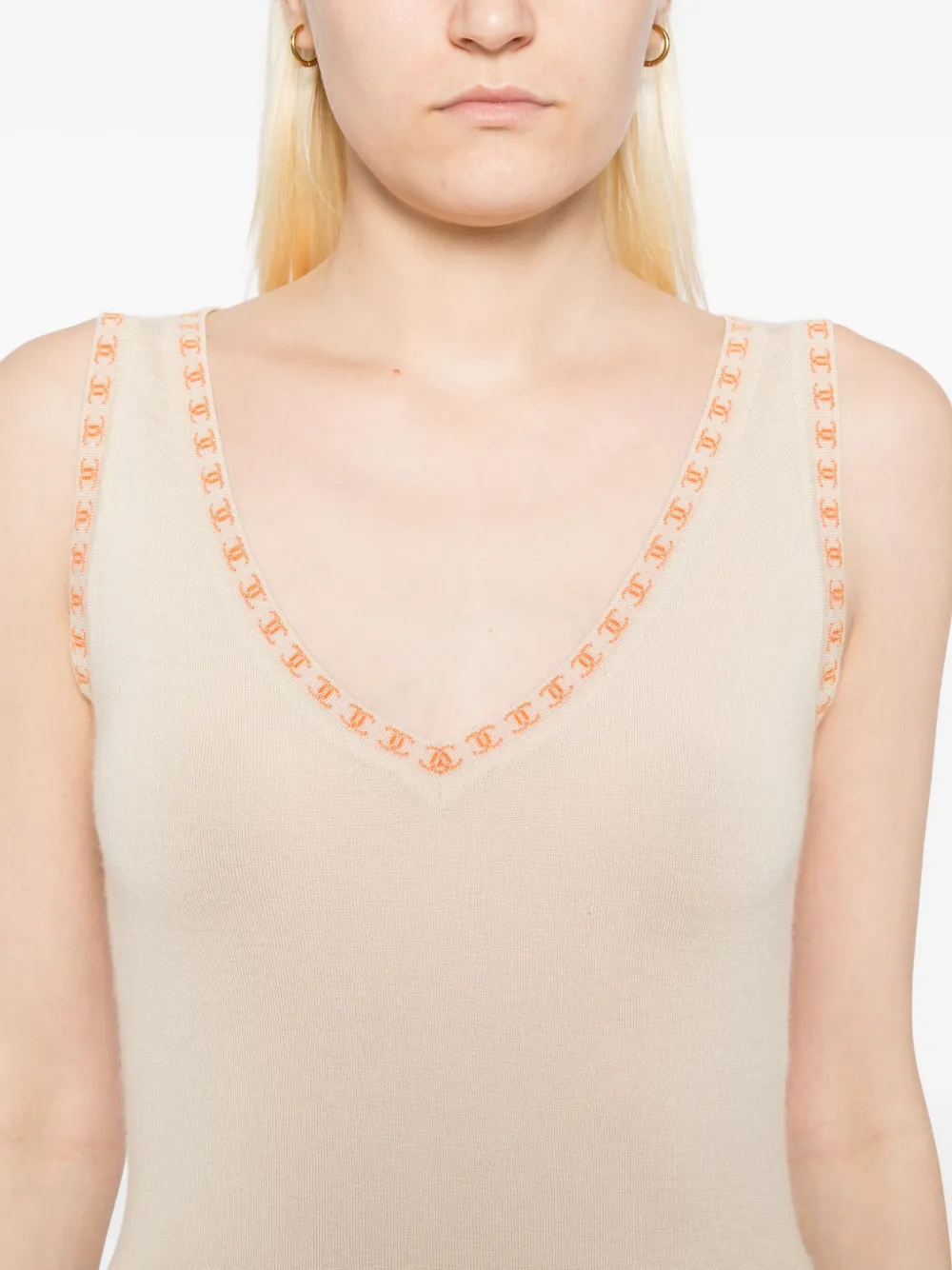 Pre-owned Chanel 2001 Sleeveless Tank Top In Neutral