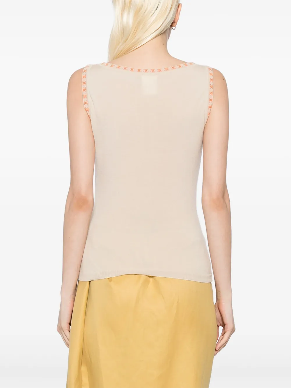 Pre-owned Chanel 2001 Sleeveless Tank Top In Neutral
