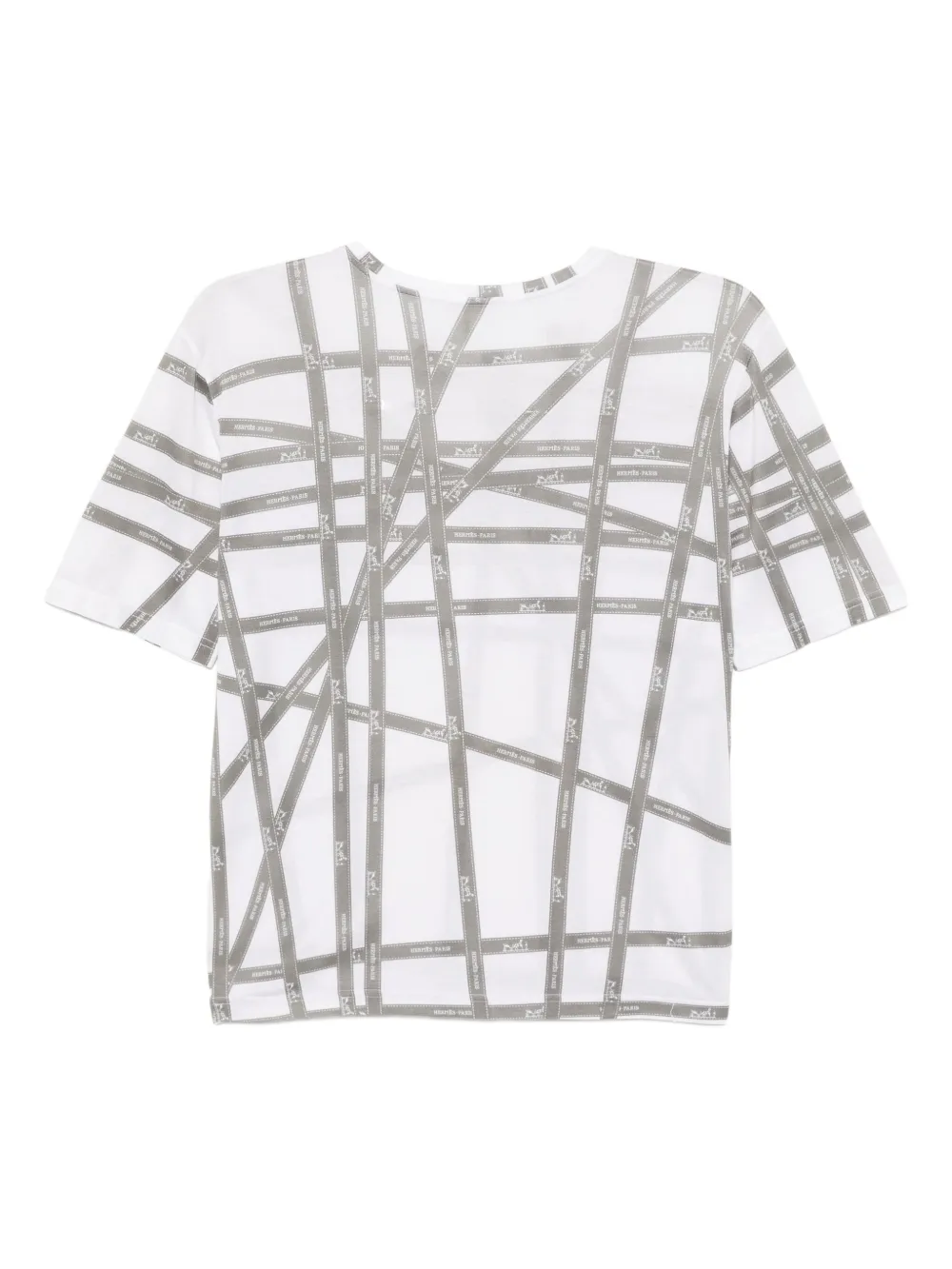 Pre-owned Hermes 1990-2000s Print T-shirt In White