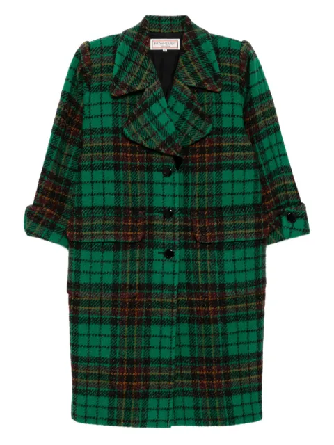 Saint Laurent Pre-Owned 1990-2000s tartan check-pattern coat