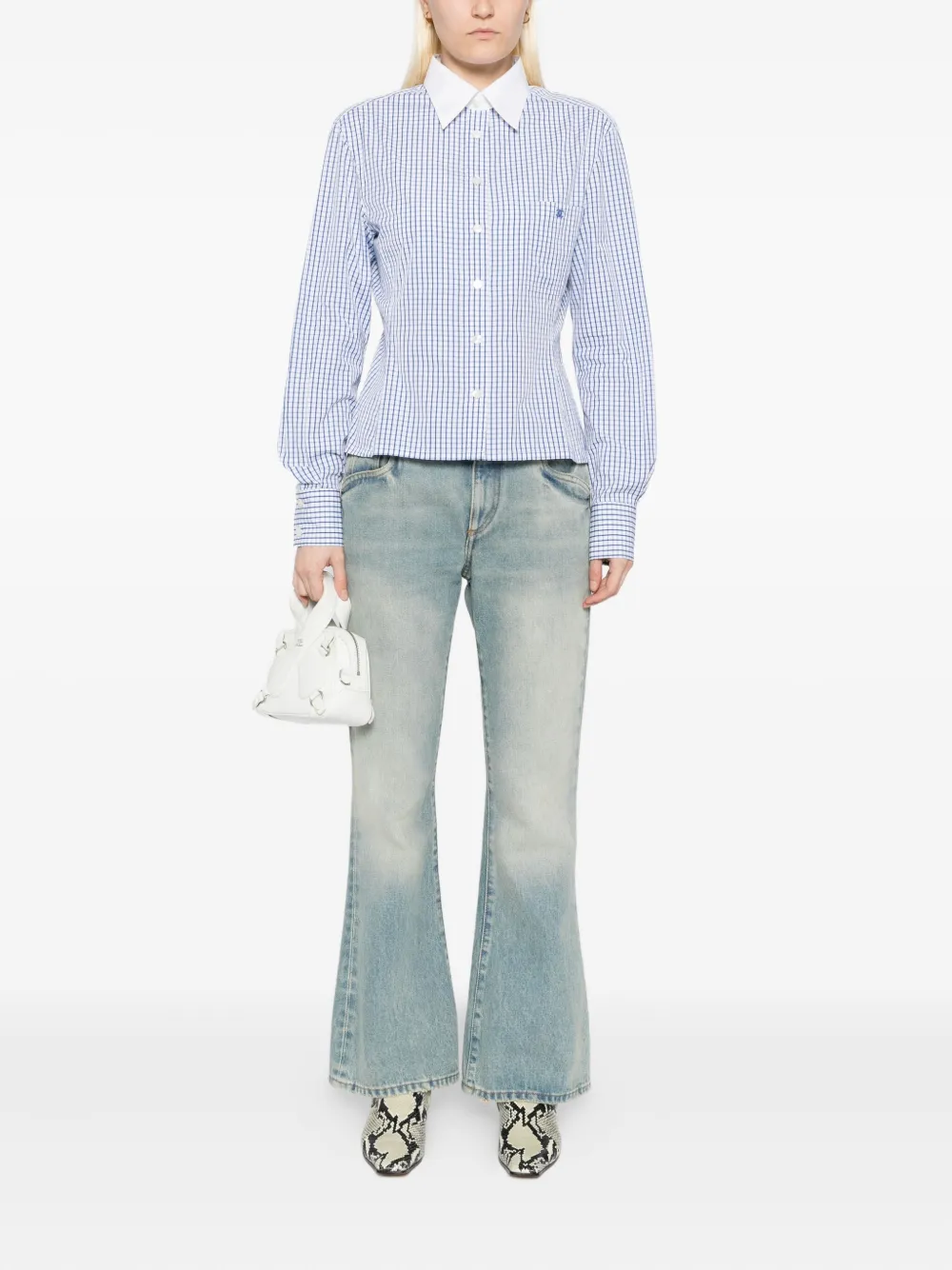 Pre-owned Chanel 1998 Long-sleeved Shirt In Blue