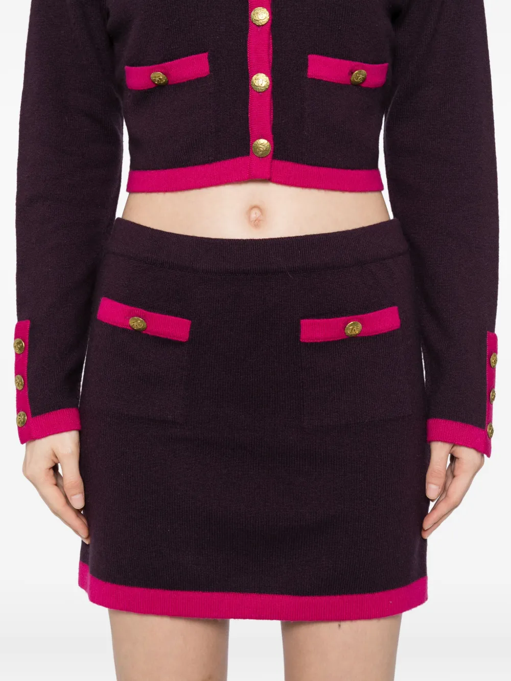 Pre-owned Chanel 1994 Set-up Suit In Purple
