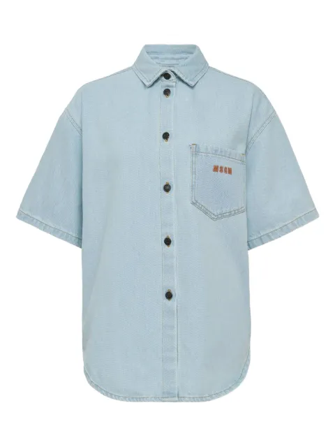 MSGM short-sleeve denim shirt