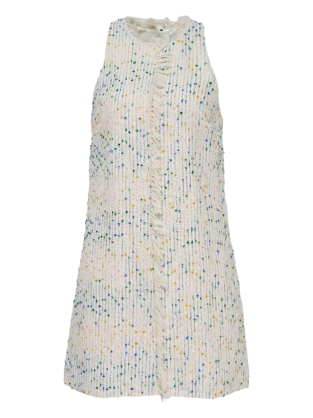 MSGM Minikleid mit Fransen - Weiß