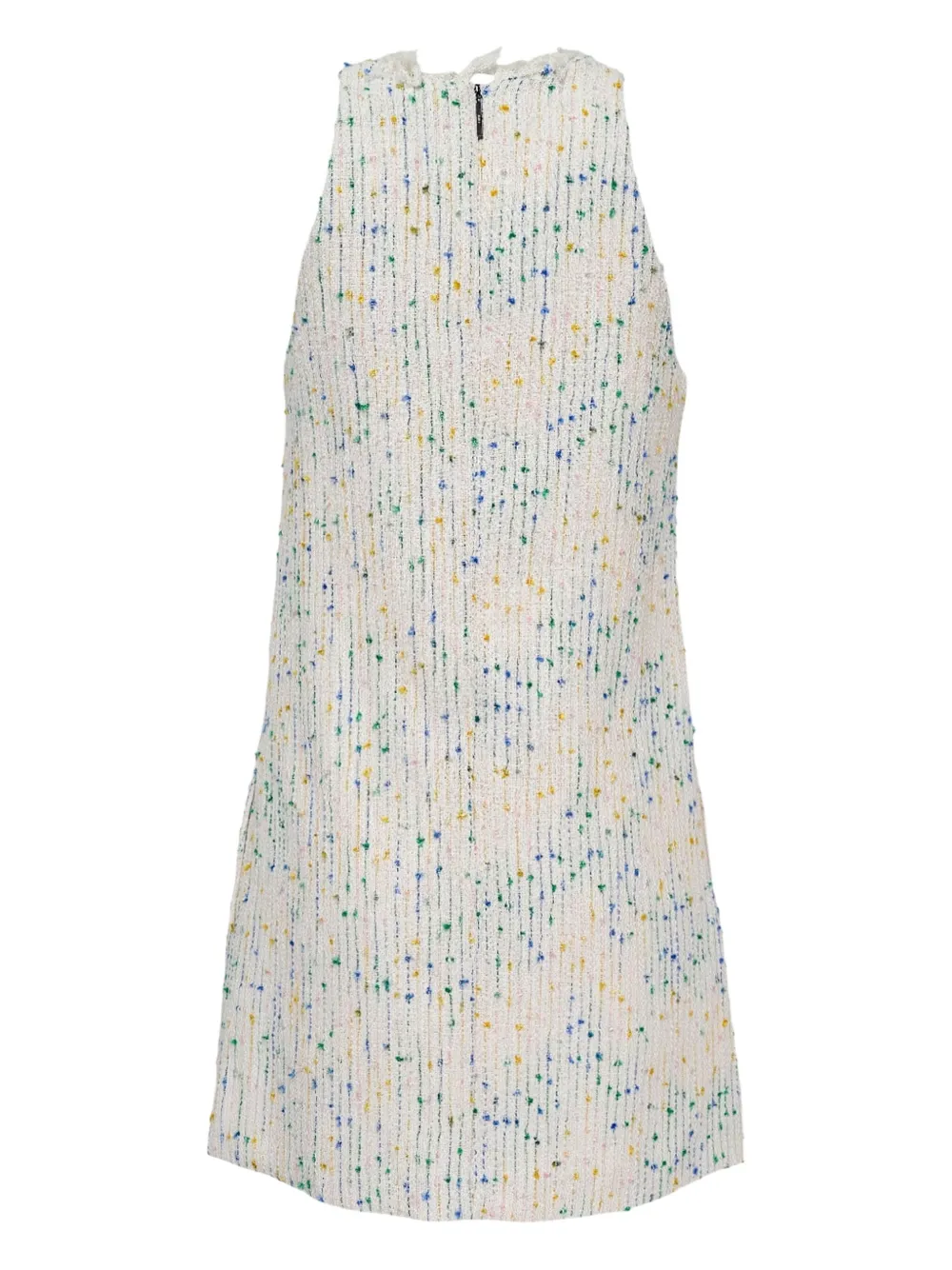MSGM Tweed mini-jurk met franje Wit