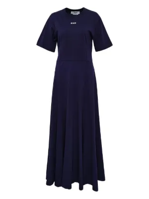 ワンピース MSGM Midi Dress MSGM twist-detail Midi Dress | Blue | FARFETCH JO