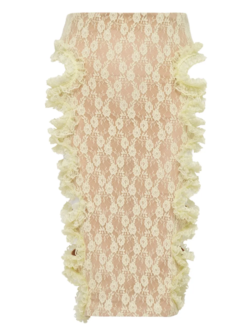 Self-portrait Lace Cut-out Midi Skirt In Multi