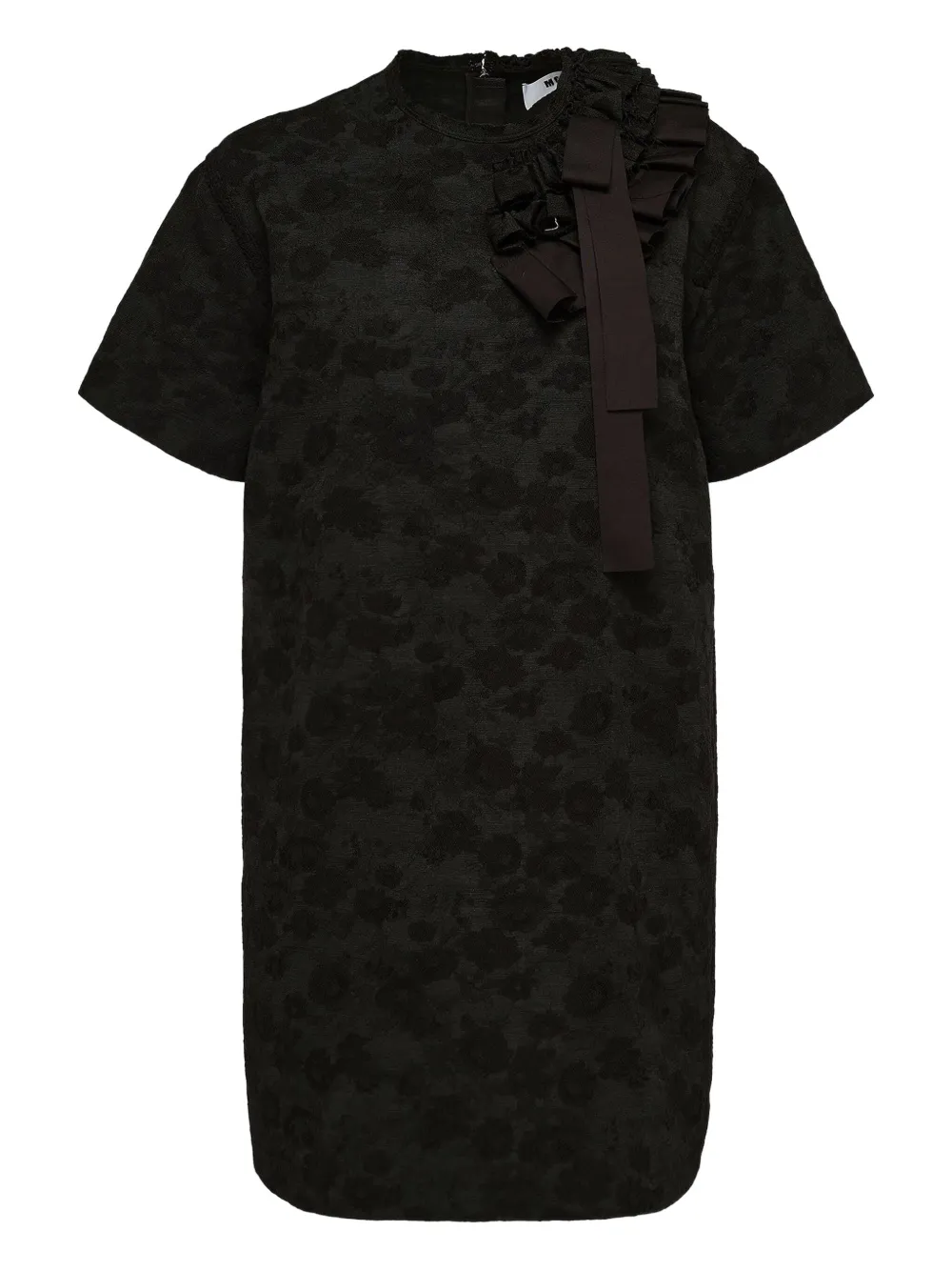 floral-print ruffled mini dress