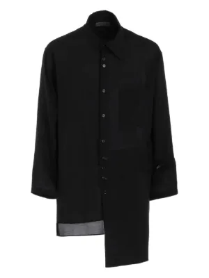 Y's YOHJI YAMAMOTO アシンメトリー ミリタリーシャツ サイズS Yohji Yamamoto アシンメトリー シャツ 通販 - FARFETCH