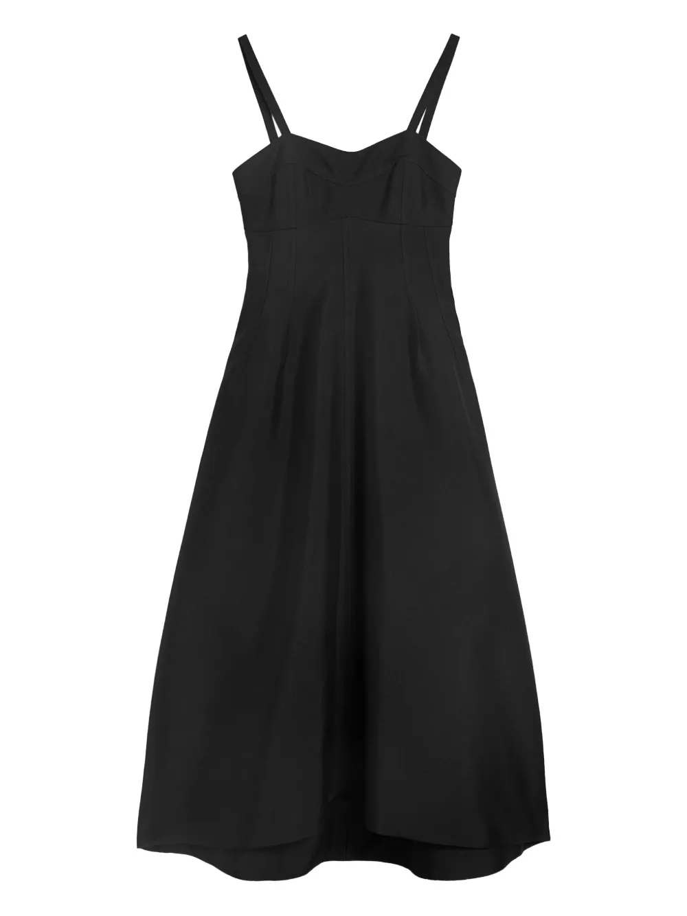 Jil Sander bustier-style midi dress Zwart