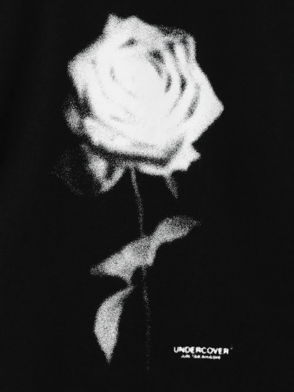 Undercover rose print T-shirt Zwart