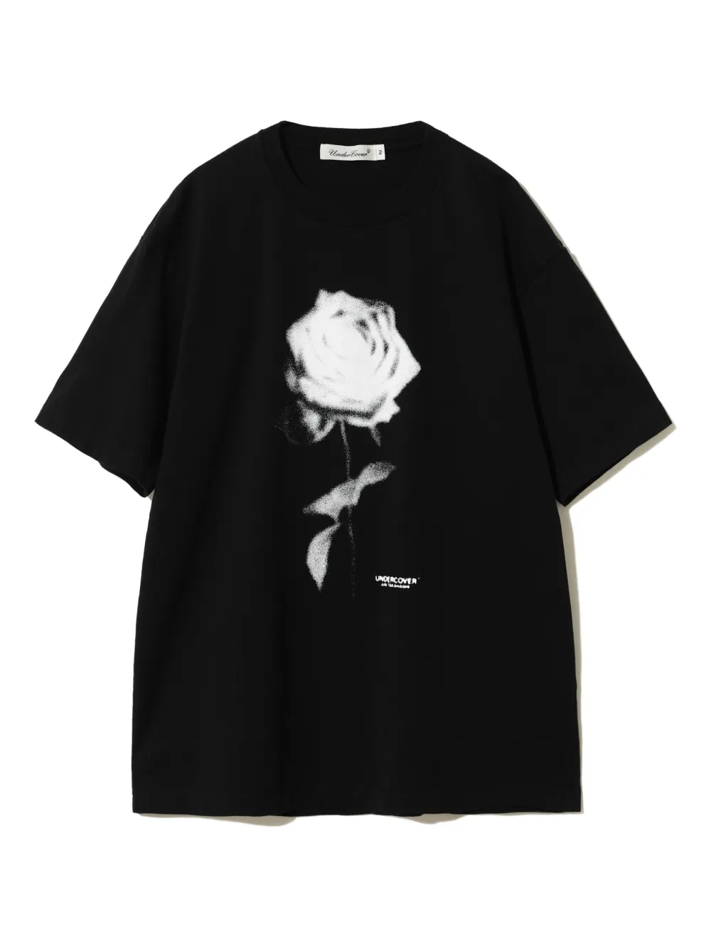 Undercover rose print T-shirt Zwart