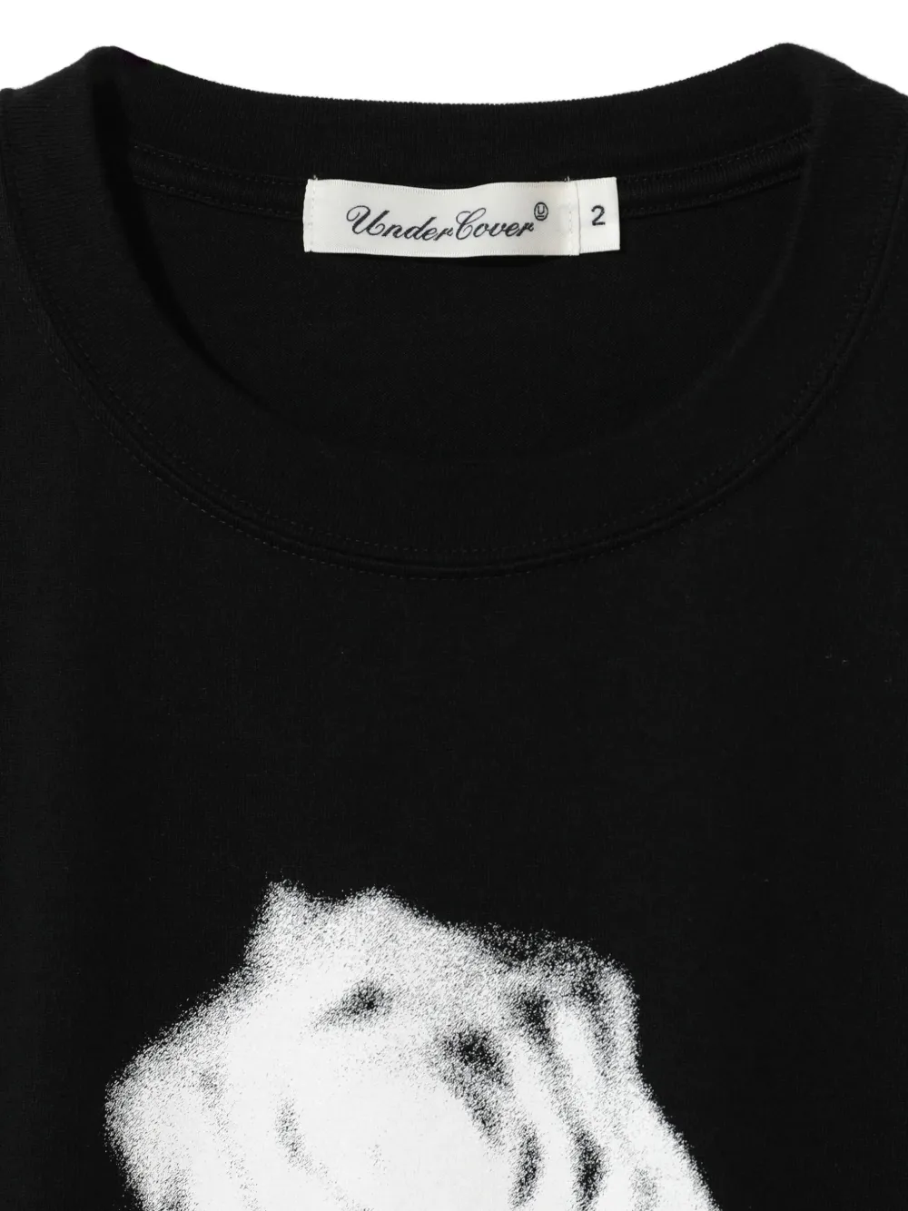 Undercover rose print T-shirt Zwart