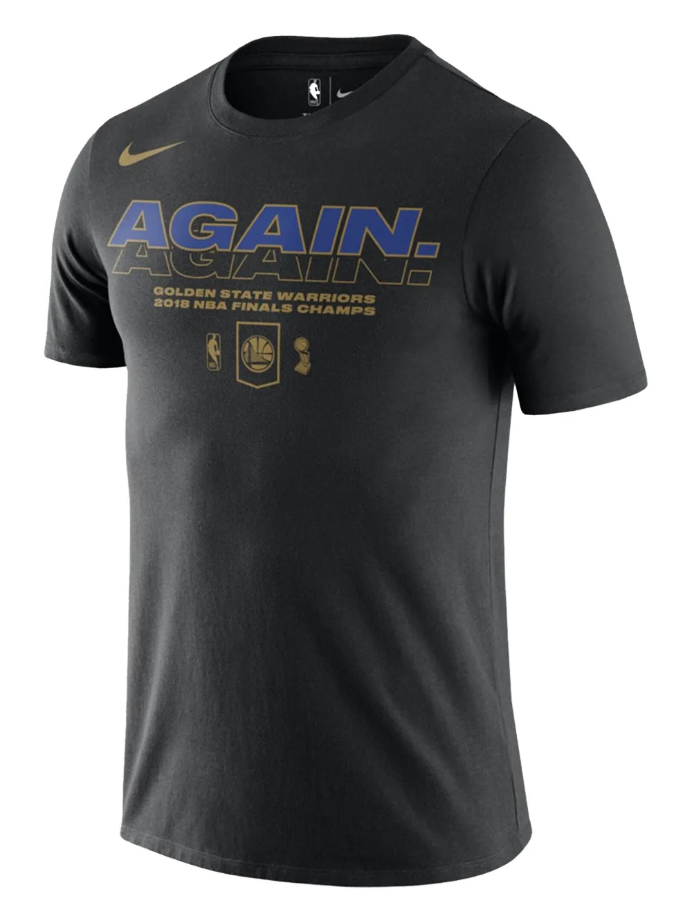 Nike NBA Warriors "Grey-2018 NBA Finals Champs Celebration" T-shirt Grijs