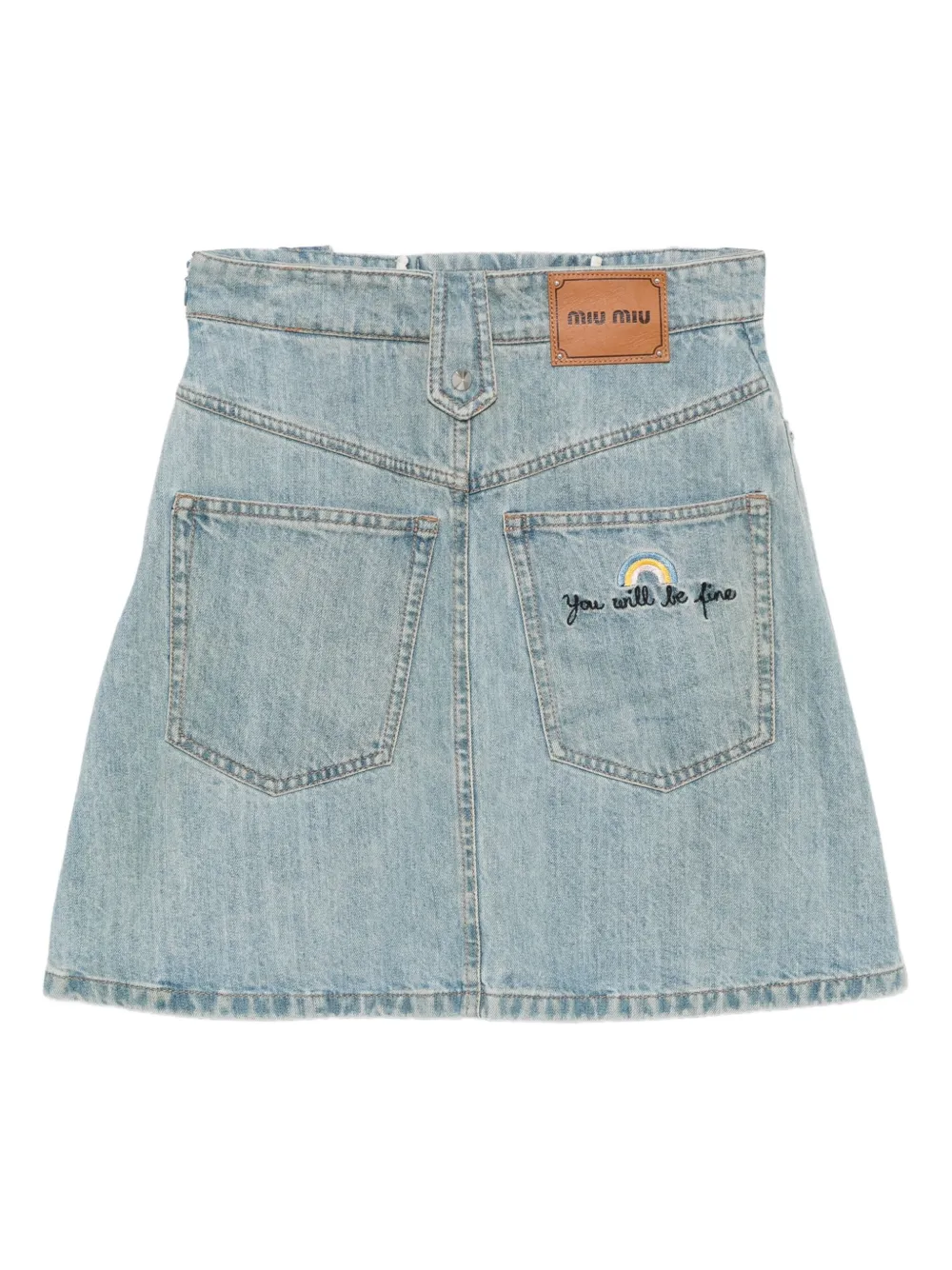 Miu Miu Pre-Owned 2018 denim skirt | Image 2