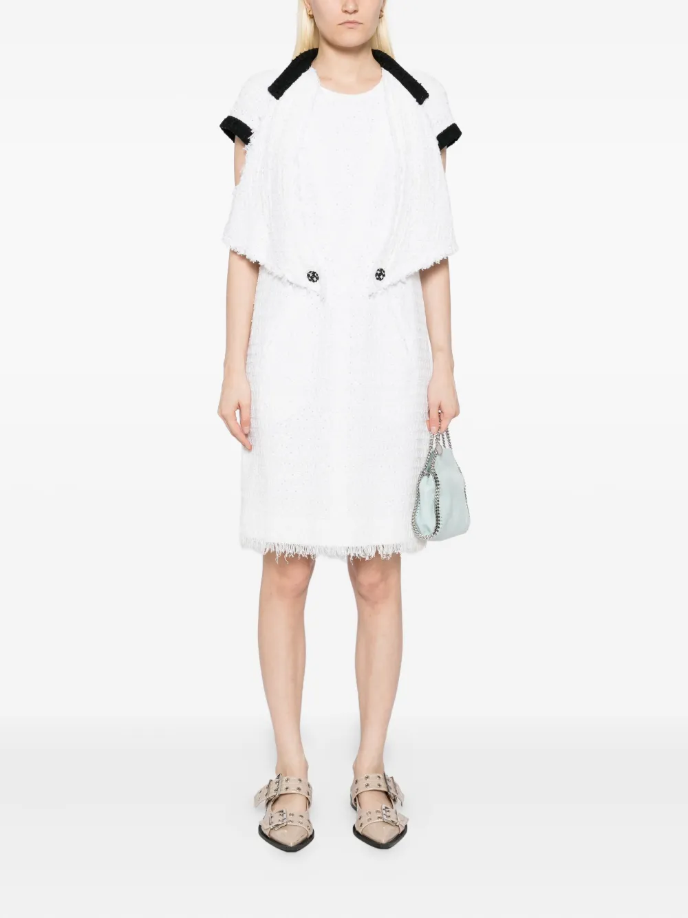 CHANEL Pre-Owned 2011 tweed jurk - Wit