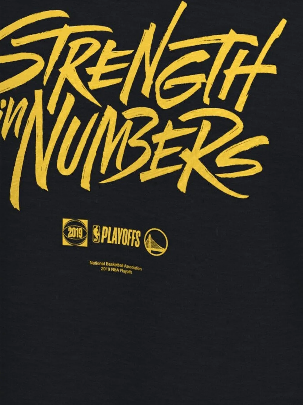 Nike NBA Golden State Warriors Dri-Fit "2019 Playoffs Bound Mantra" T-shirt Zwart