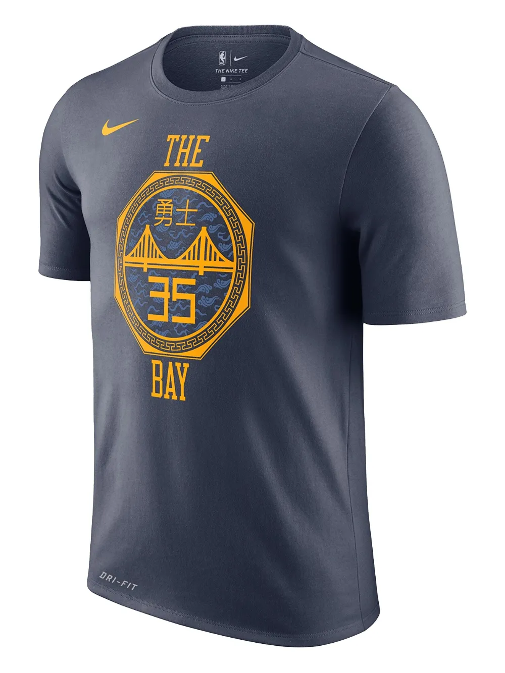 Nike NBA GSW "The Bay" T-shirt Grijs
