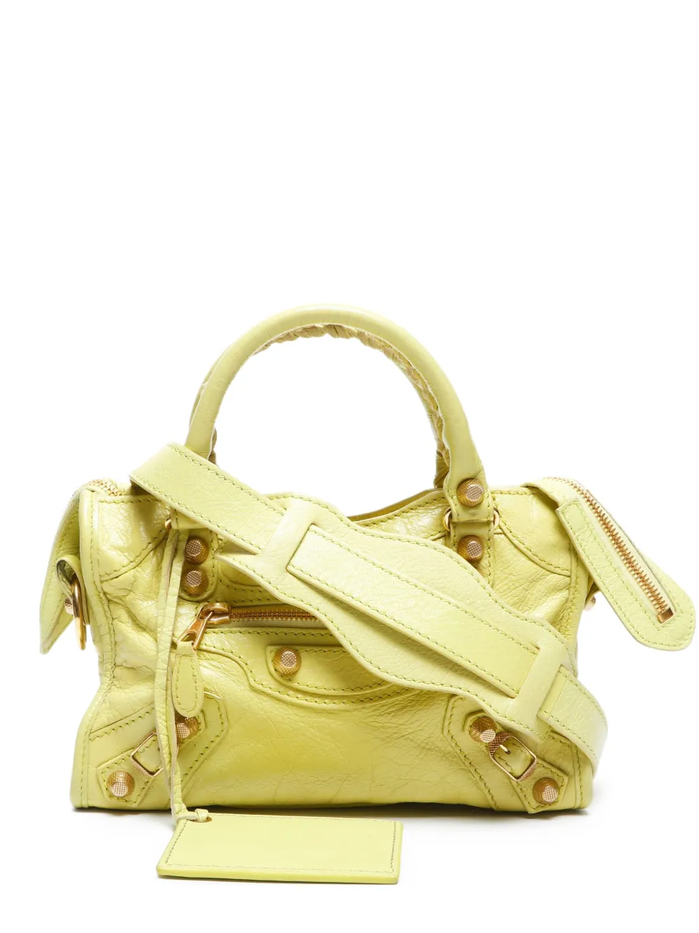 Balenciaga Pre-Owned 2010-2020s Giant Mini City two-way bag - イエロー Balenciaga Pre-Owned 2010-2020s Giant Mini City two-way bag - イエロー