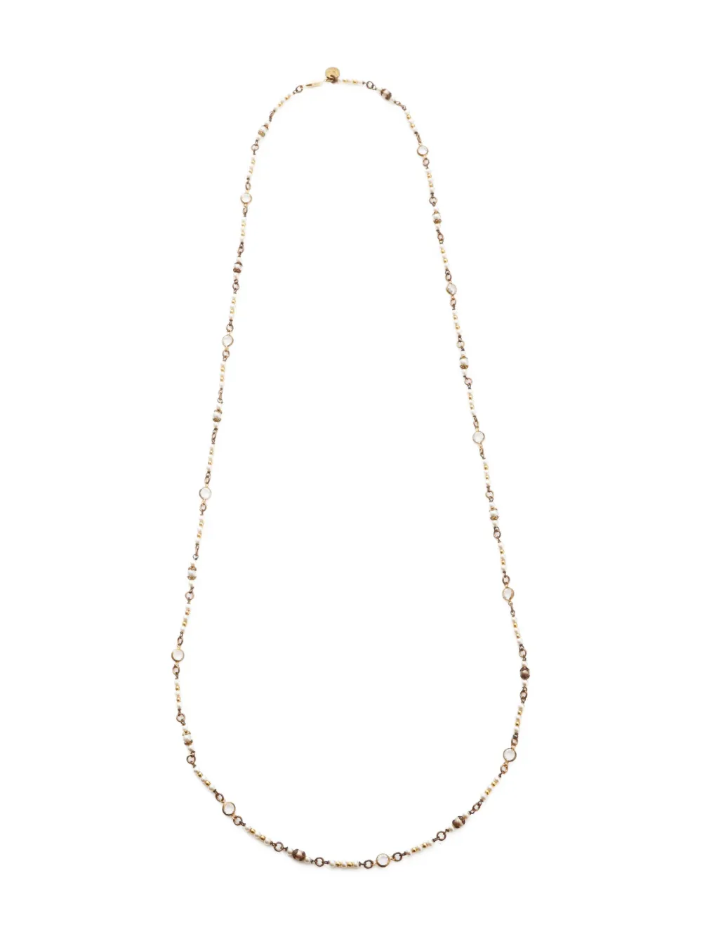 CHANEL Pre-Owned 1970s pearls rhinestone necklace - ゴールドトーン CHANEL Pre-Owned 1970s pearls rhinestone necklace - ゴールドトーン