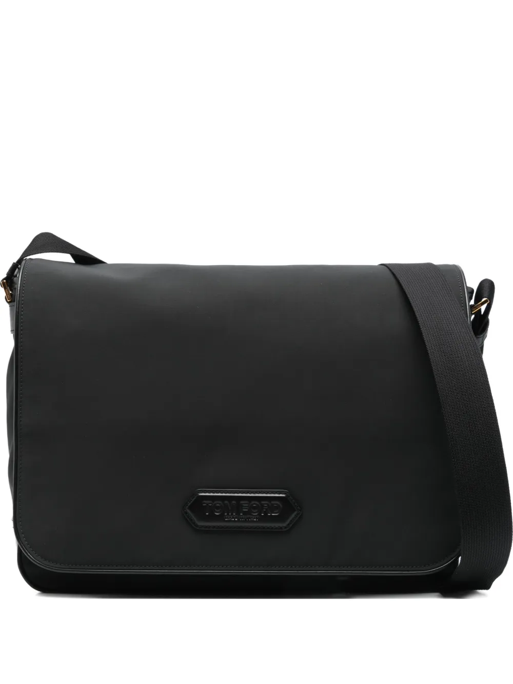 TOM FORD leather-trimmed nylon messenger bag - ブラック TOM FORD leather-trimmed nylon messenger bag - ブラック