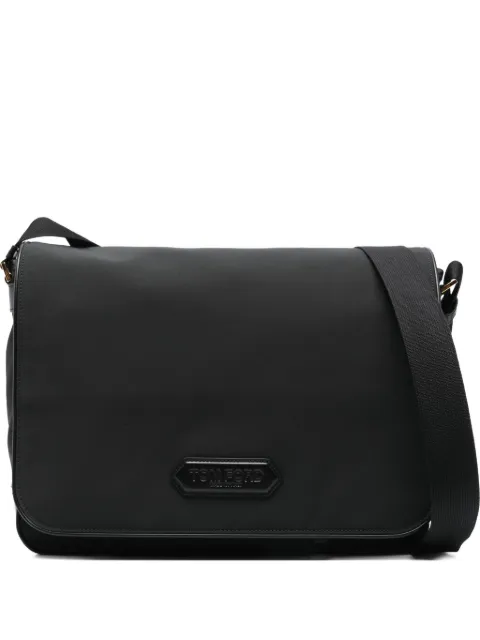 TOM FORD leather-trimmed nylon messenger bag