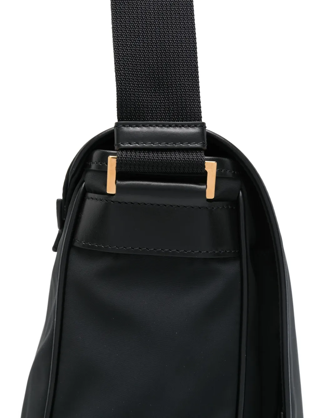TOM FORD Nylon messengertas met leren afwerking Zwart