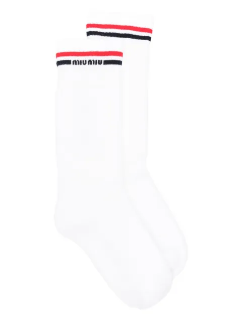 Miu Miu stripe-detail socks