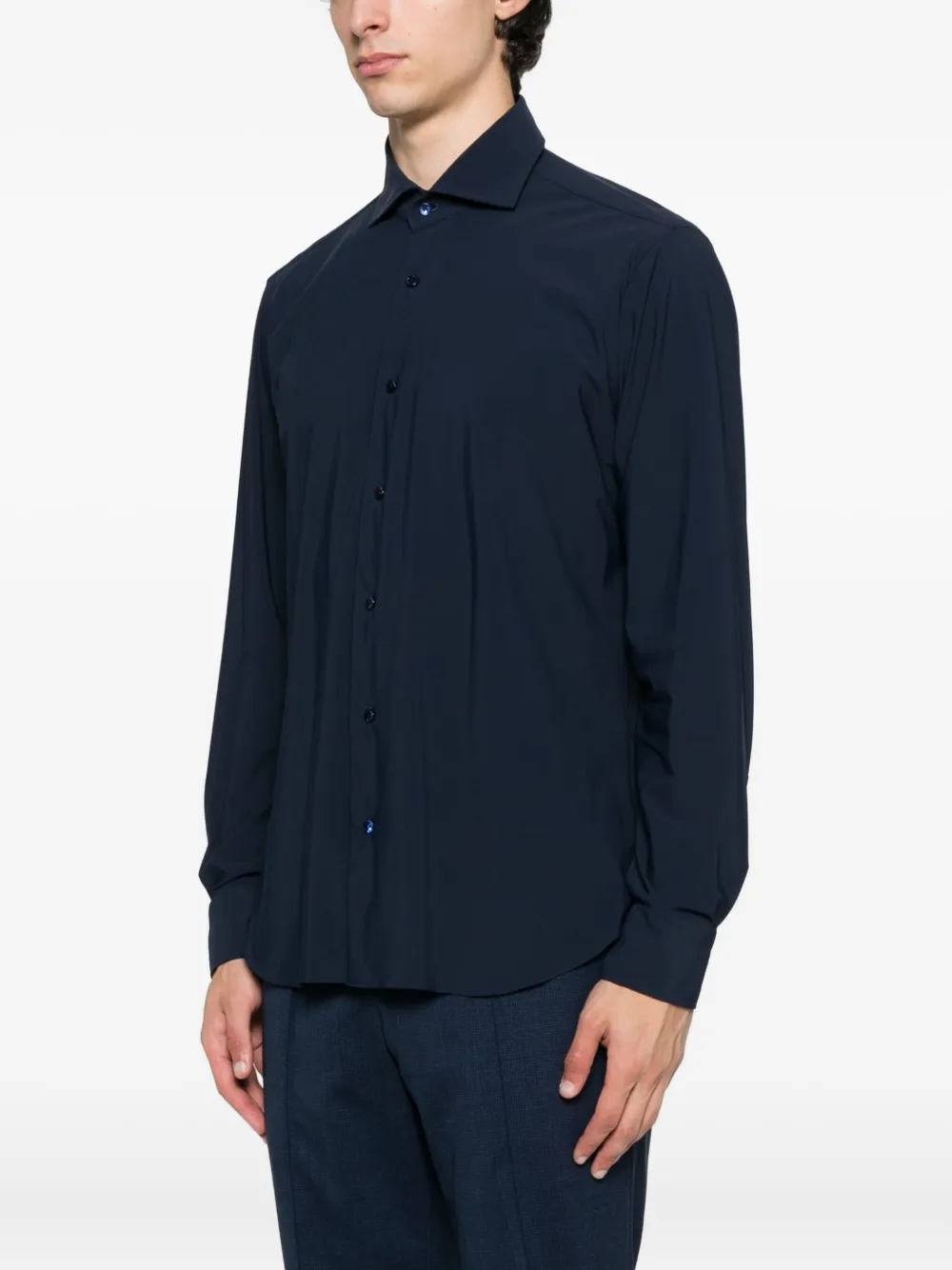 Barba Button-up overhemd Blauw