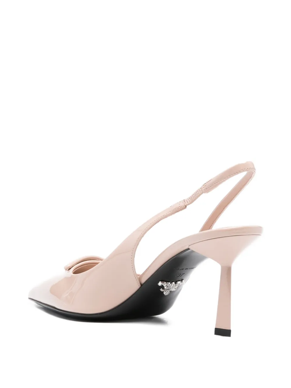 Prada 80 mm slingback pumps met puntige neus Beige