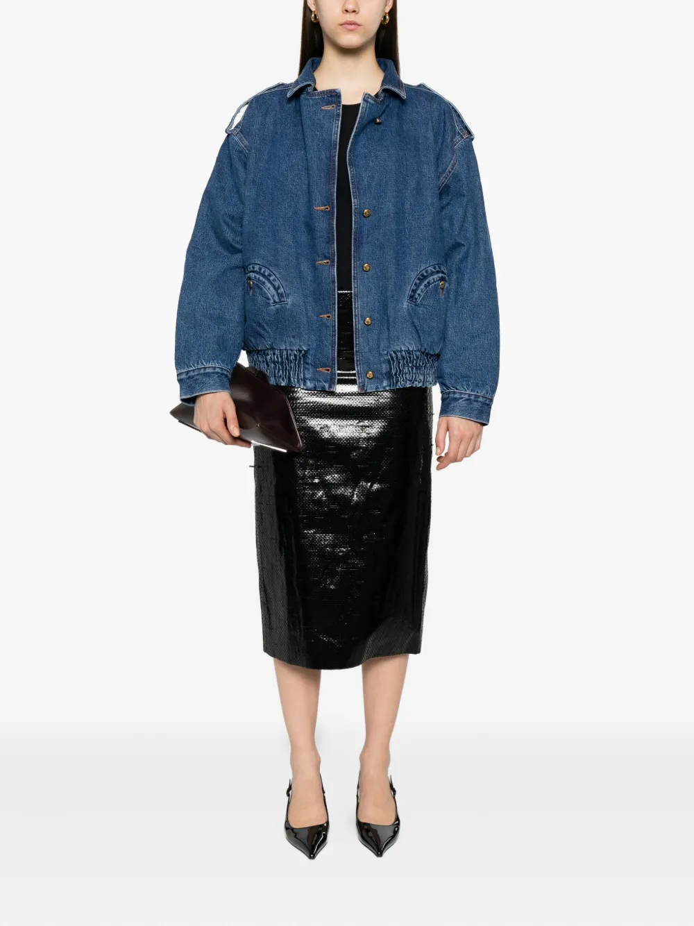 Blazé Milano elasticated pocket denim jacket | Denim Jackets | Image 2
