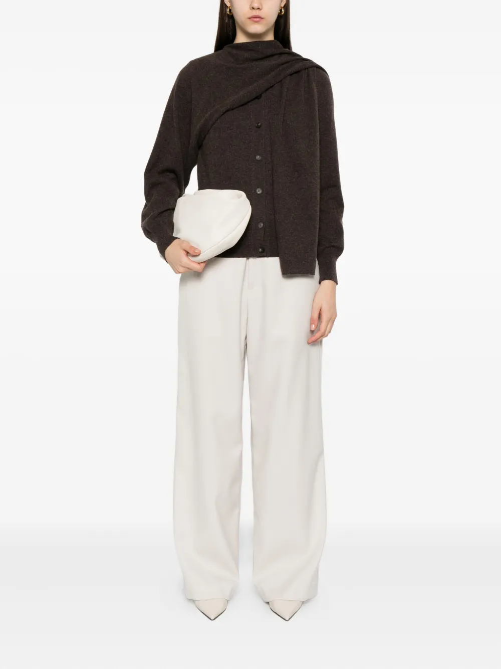 Ferragamo Asymmetrisch vest Bruin