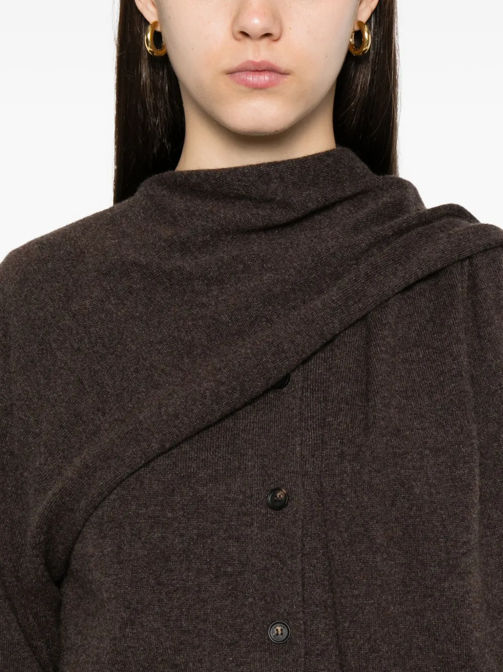 Ferragamo Asymmetrisch vest Bruin