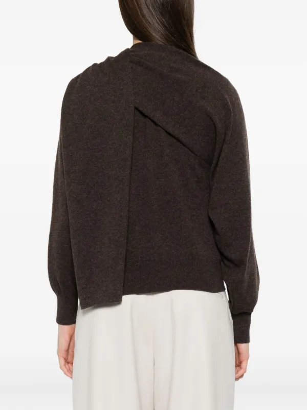 Tシャツ・カットソー SALVATORE FERRAGAMO Brown Cashmere Cardigan Long-sleeve cashmere cardigan | Emporium