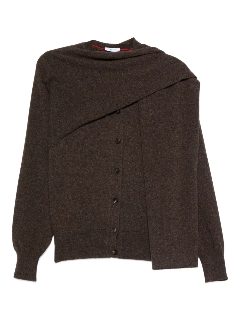 Ferragamo Asymmetrisch vest Bruin