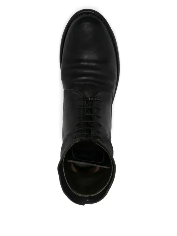Layer Zero lace-up Leather Boots | Black | FARFETCH