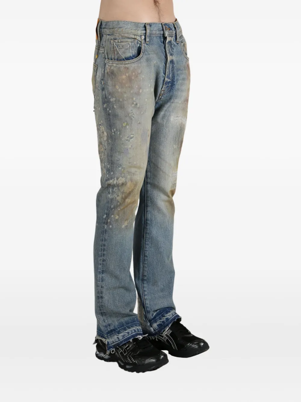 GALLERY DEPT. distressed frayed jeans Blauw