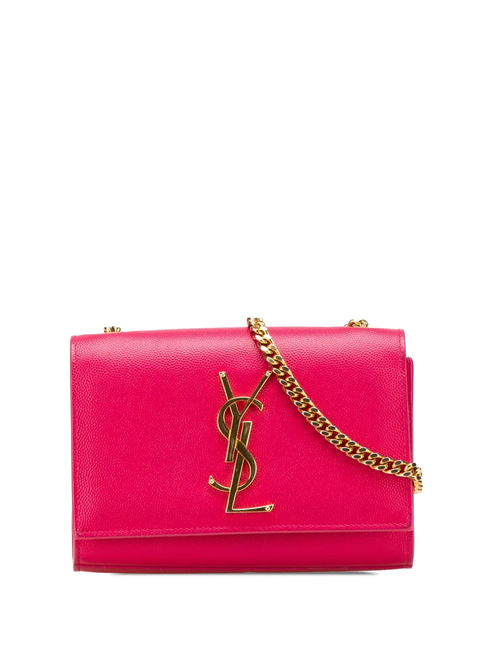 Saint Laurent Pre-Owned 2014 スモール グレインドプードル モノグラム ケイト ショルダーバッグ - ピンク Saint Laurent Pre-Owned 2014 スモール グレインドプードル モノグラム ケイト ショルダーバッグ - ピンク