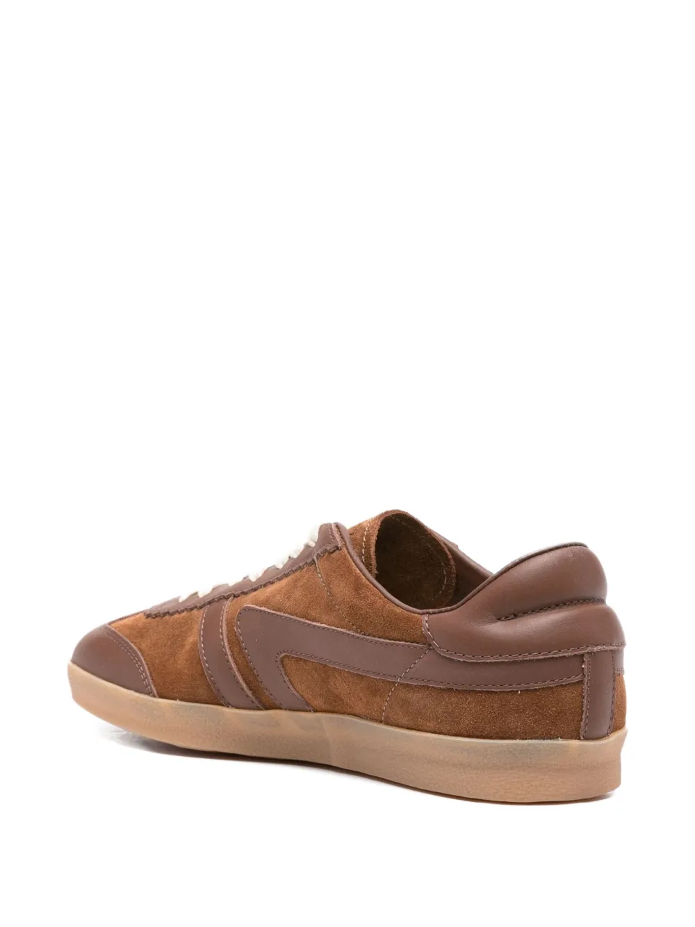 Closed suede panelled sneakers Brown