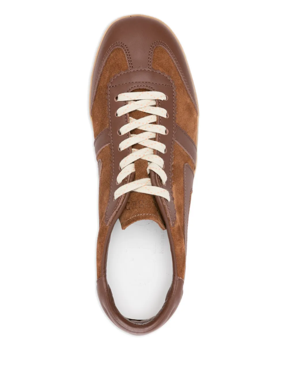 Closed suede panelled sneakers Brown
