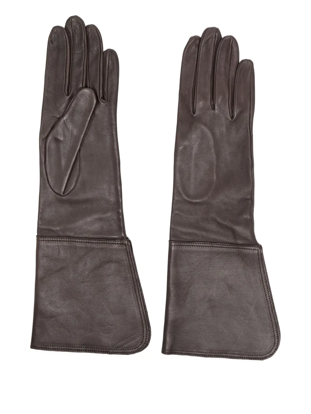 Manokhi Leren handschoenen Bruin