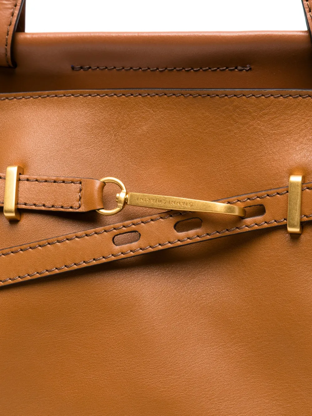 GIANNI CHIARINI Tilda leren shopper Bruin